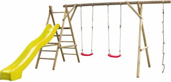 SwingKing Noortje met glijbaan en klimtouw